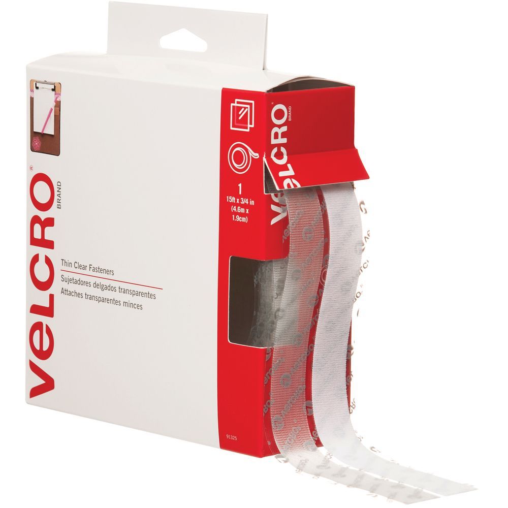 3/4 x 15' - Clear VELCRO Brand Tape - Combo Pack