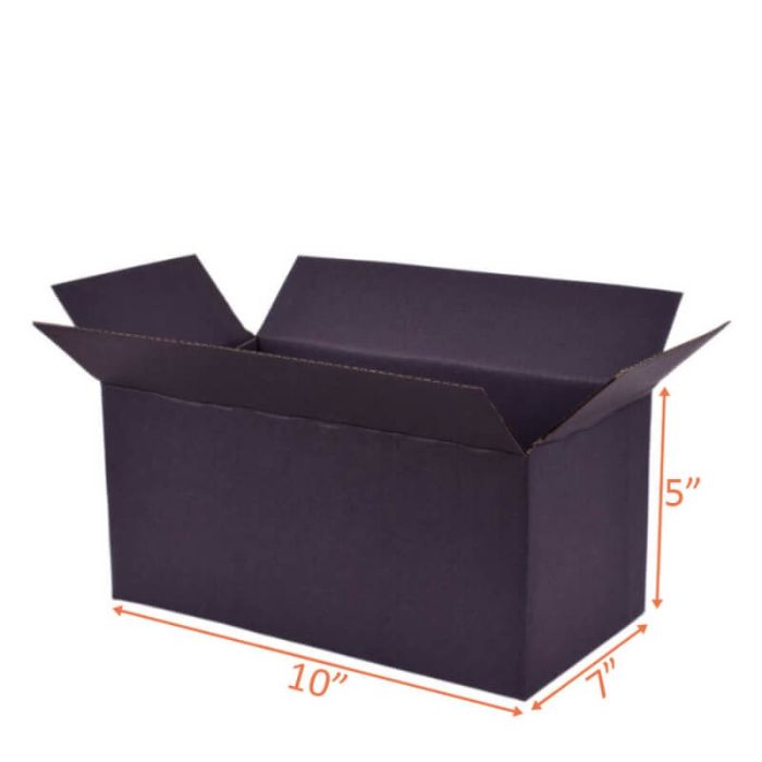 Black Cardboard Box - 10x7x5