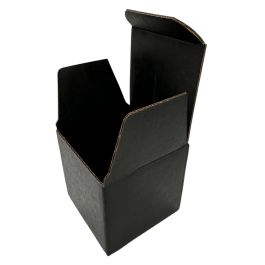 All Black Reverse Tuck Corrugated Box - 6 x 4 x 6"