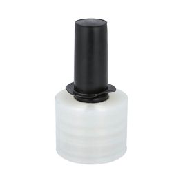 Extended Core Plastic Wrap with 18 Black Spinner handle - 3" x 1000' x 90 Gauge - 18 rls/cs