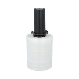 Extended Core Plastic Wrap with 12 Black Spinner handle - 5" x 700' x 120 Gauge - 12 rls/cs