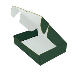 Green Mailer Box (White Inside) - 4 x 4 x 4" 