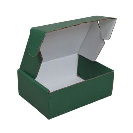 Green Mailer Box (White Inside) - 5 x 5 x 5" 