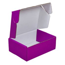 Purple Mailer Box (White Inside) - 5 x 5 x 5" 
