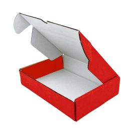Red Mailer Box (White Inside) - 6 x 6 x 6" 
