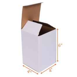 White Reverse Tuck Box - 4 x 4 x 6" - 250/Bundle