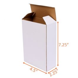 White Reverse Tuck Box - 4½ x 2¼ x 7¼" - 250/Bundle