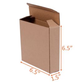 Reverse Tuck Corrugated Box (Kraft) - 6½ x 1½ x 6½" - 250/Bundle