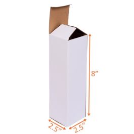 White Reverse Tuck Box - 2½ x 2½ x 8" - 400/Bundle