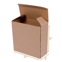 Reverse Tuck Corrugated Box (Kraft) - 5 x 2 x 5" - 250/Bundle