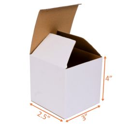 White Reverse Tuck Box - 3 x 2½ x 4" - 500/Bundle