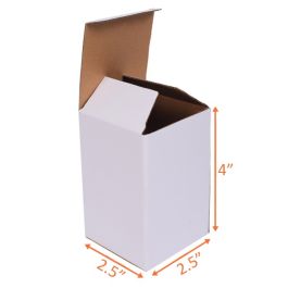 White Reverse Tuck Box - 2½ x 2½ x 4" - 500/Bundle