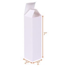 Product Box (White SBS Cardboard) - 2 x 2 x 7" - 1000/Bundle
