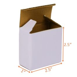 White Reverse Tuck Box - 2½ x 1 x 2½" - 500/Bundle