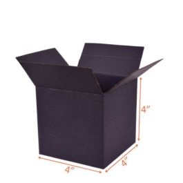 black corrugated box