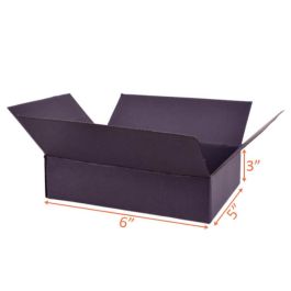 black corrugated box