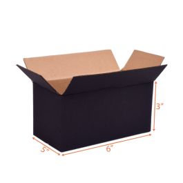 black corrugated box