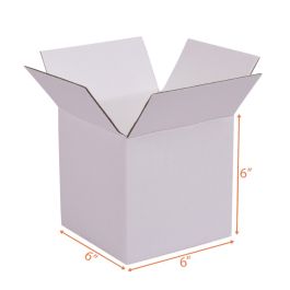 all white corrugated box