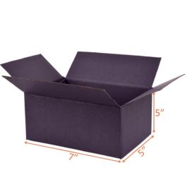 black corrugated box