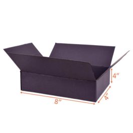 black corrugated box