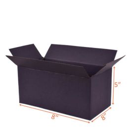 black corrugated box