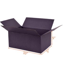 black corrugated box