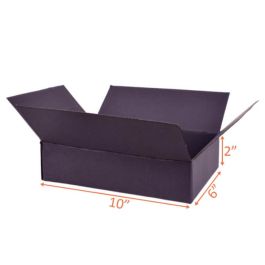 black corrugated box