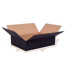black corrugated box