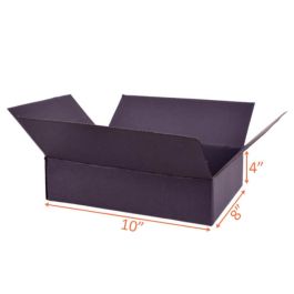 black corrugated box