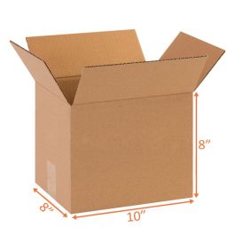 Shipping Boxes (Customizable) 200 lb test- 10 x 8 x 8" - 25/Bundle