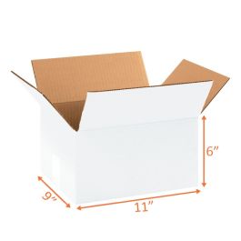 White Shipping Boxes (Customizable) - 11 x 9 x 6" - 25/Bundle