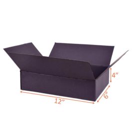 black corrugated box
