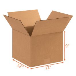 Shipping Boxes (Customizable) 200 lb test- 12 x 12 x 9" - 25/Bundle
