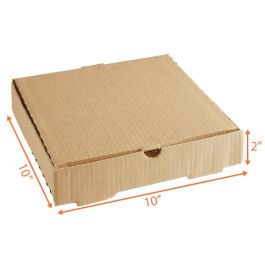 Pizza Box (Kraft) - 10 x 10 x 2" - 50/Bundle