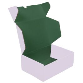 Green Mailer Box (White Outside) - 5 x 5 x 5" 