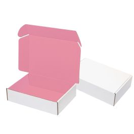 Pink Mailer Box (White Outside) - 4 x 4 x 4" 