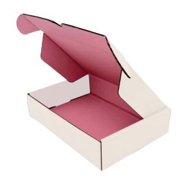 Pink Mailer Box (White Outside) - 5 x 5 x 5" 