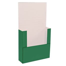 Green Easy Fold Mailer (White Inside) - 7½ x 5½ x 2" 