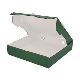 Green Pizza Box (White Inside) - 10 x 10 x 2" - 50/Bundle