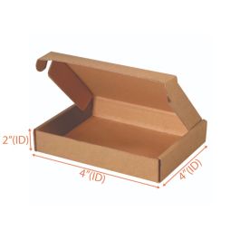 Kraft Mailer Box (E Flute) - 4 x 4 x 2" 