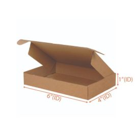 Kraft Mailer Box (E Flute) - 6 x 4 x 1" 
