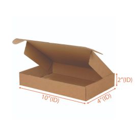 Kraft Mailer Box (E Flute) - 10 x 4 x 2" 