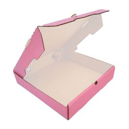 Pink Pizza Box (White Inside) - 14 x 14 x 2" - 50/Bundle