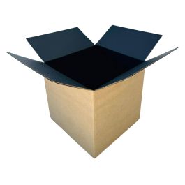 Black Shipping Boxes (Kraft Outside) - 4 x 4 x 4"