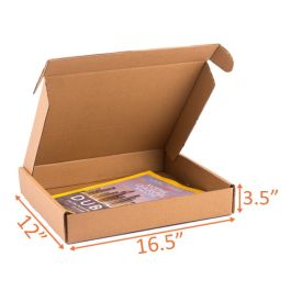 Kraft Mailer Box (E Flute) - 16½ x 12 x 3½" 