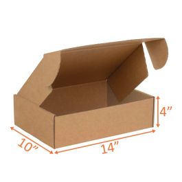 Kraft Mailer Box (E Flute) - 14 x 10 x 4" 