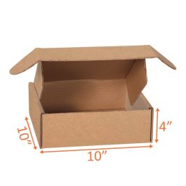 Kraft Mailer Box (E Flute) - 10 x 10 x 4" 