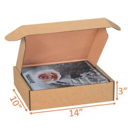 Kraft Mailer Box (E Flute) - 14 x 10 x 3" 