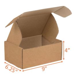 Kraft Mailer Box (E Flute) - 9 x 6¼ x 4" 