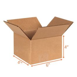 Shipping Boxes (E Flute) - 6 x 6 x 4"